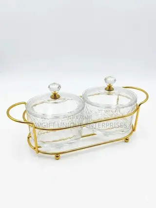 2n1 Cute Glass Set With a Golden Handle