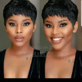 Human Hair Pixies Cut Wig Cap