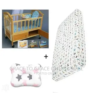Baby Cot, Net, Mattress and Pillow