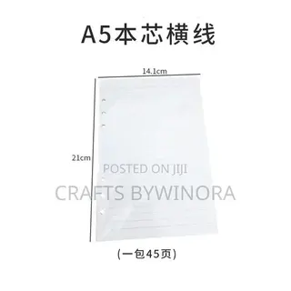 A5 Book Sheets – 45 Pages White Ruled Paper