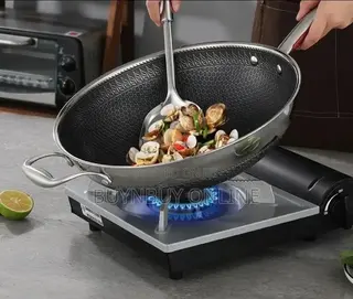 32cm Multilayer Honeycomb Stainless Steel Wok Pan
