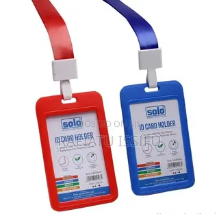 Plastic Name Tags Cardholder With Rope