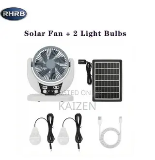 Rechargeable Solar Fans With Bulbs and Radio