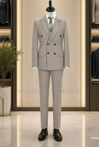 Striped Double-Breasted Suit for Executive