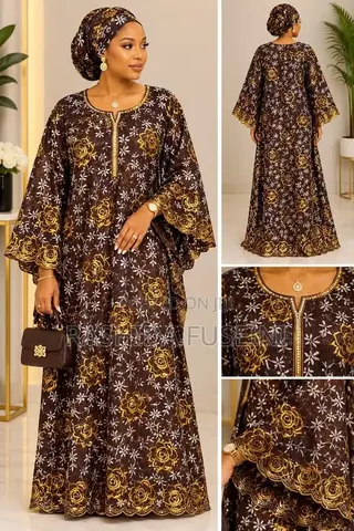Elegant Brown & Gold Shada Lace