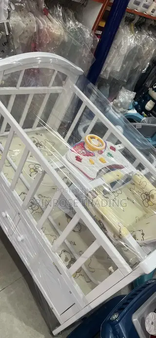 Baby White Cot