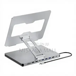10 in 1 Usb C Docking Station +Laptop Stander Hub