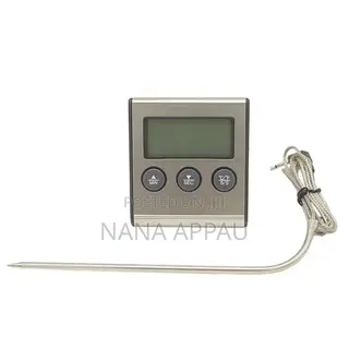 Digital Kitchen Oven Thermometer With Probe and Timer,