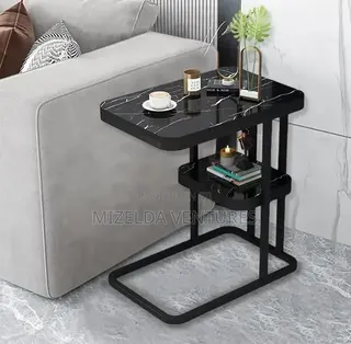 C-Shape 2-Tier Modern Coffeeand Side Table