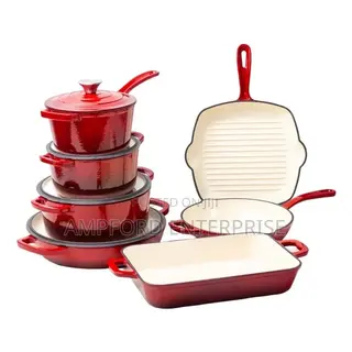 Heavy-Duty Cast Iron Cookware 11 PCS Set