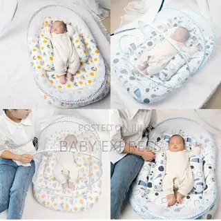 Baby Bed With 3pillows,Cushions, And Mosquito Net