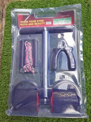 3 in 1 Workout Set- Tummy Trimmer, Hand Grip, Jump Rope