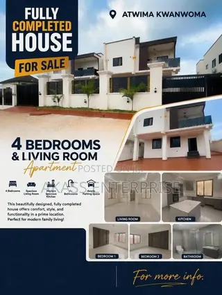 Furnished 4bdrm Mansion in Atiwma Kwanwoma for sale