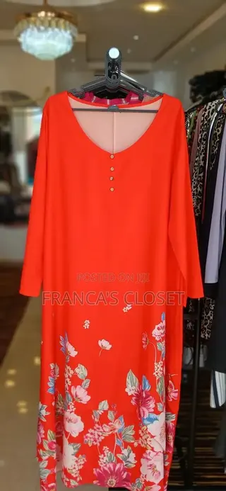 Floral Print v - Neck Maxi Long Sleeve Dress