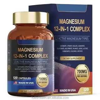 Premium 12-in-1 Magnesium Complex (700mg) – 120 Capsules for Energy