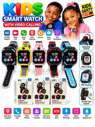 Kids 4G Smart Watch With Video Calling, GPS Tracking & SOS