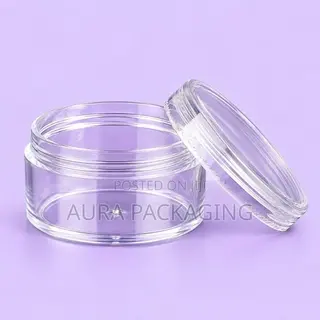 Lip Balm Jar 10ml Clear or With White or Black Cover