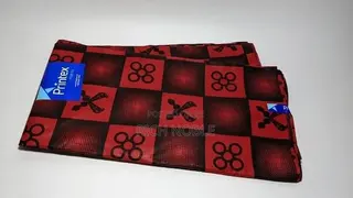 Printex Black and Red Fabrics 12yards (Full Piece)