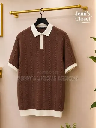 Executive Heritage Knit Polo – Coffee Brown