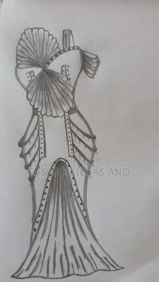 Fashion Illustrations, A Custom Sketched Outfit For Engagement