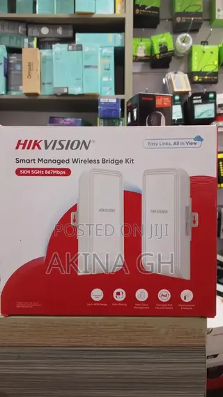 Hikvision Smart Managed Wireless Bridge Kit 5KM 5ghz/ DS-3WF02-5AC/D