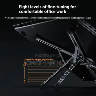 Laptop Stand + Phoneholder 2 in 1 Aluminum Adjustable