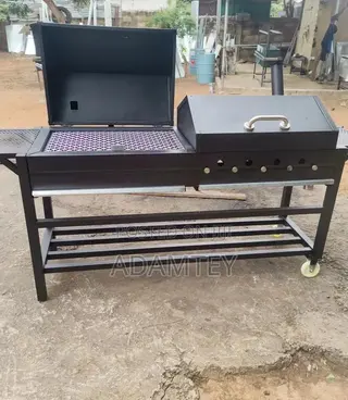 Double Grill Half Charcoal Have Gas