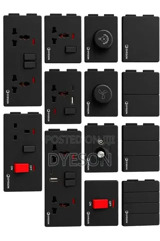 X2 Black Double Socket
