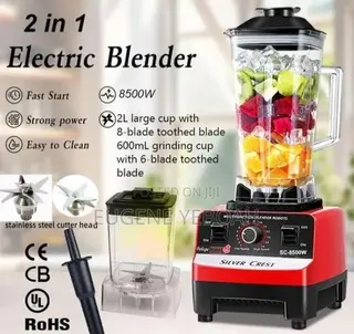 2 in 1 Silver Crest Blender 8500W