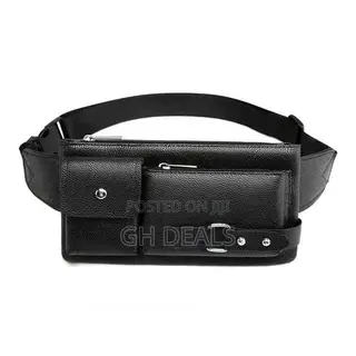New Fashion Men Waist Bag Sports Chest Bag Leather Crossbody