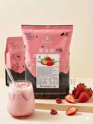 Strawberry Fruit Milk Powder 1kg – Premium Cafe Boba Grade