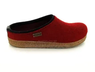 HAFLINGER Grizzly Kris Unisex Wool Felt Clogs, Paprika