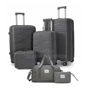 6-Piece Travel Luggage Set With Spinner Wheels, Lock and Travel Bag