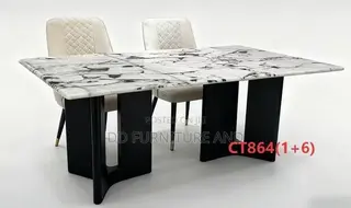 6 Seater Marble Villa Dining Set
