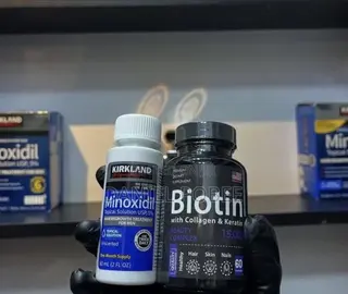 Kirkland Minoxidil 5% + Biotin Hair Growth Combo