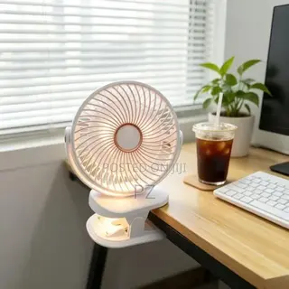 Portable Clip-on Rechargeable Fan Light