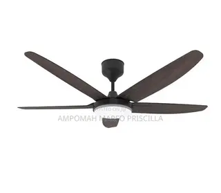 5blade Ceiling Fan With Light Dark Wood