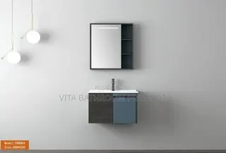 Bathroom Cabinet With LED Mirror and Basin