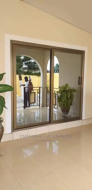 Champagne Italian Aluminum Sliding Door