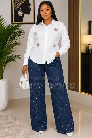 Luxury Ladies Top and Down Jeans 36