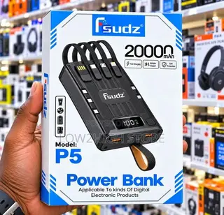 Fsudz P5 20,000mAh Fast-Charging Power Bank - Low2High