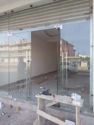 12mm Clear Tempered Frameless Double Glass Door With Fix