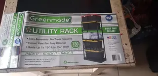 REDUCED TO CLEAR. NEW. Tier / 4 Tier Greenmade Utility Rack From Usa