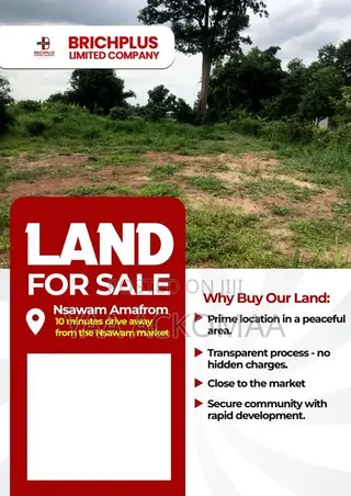 Land For Sale At Nsawam Amanfrom -genuine Title, Fast Developing Area