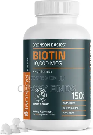 Bronson Biotin 10,000mcg Hair Skin and Nails Vitamins, 150 Tablets
