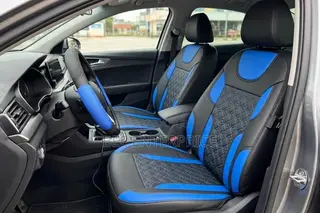 Black and Blue Diamond Luxury Seat Cover-Full Set