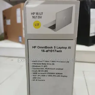 New Laptop HP OmniBook 5 16" 16GB Intel Core Ultra 7 SSD 1T