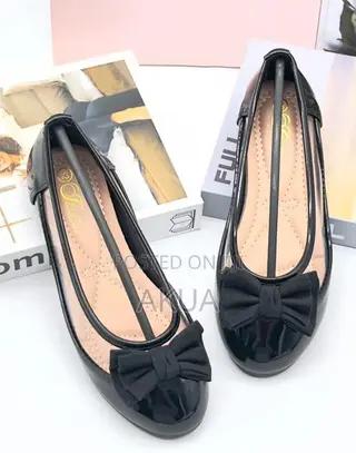 Flat Bow-Tie Shoe for Kids-Girl Black