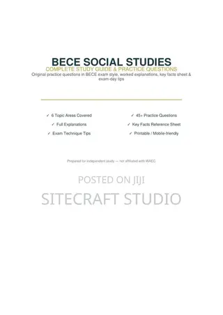 BECE 2026 Study Bundle – 4 Subjects PDF (Instant Delivery)