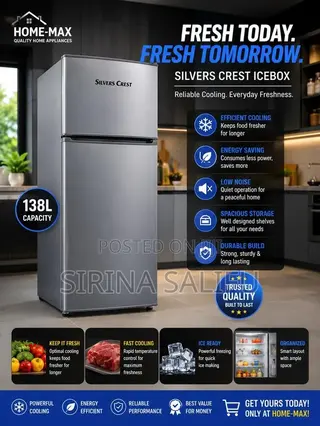 Silvers Crest 138L Double Door Icebox
